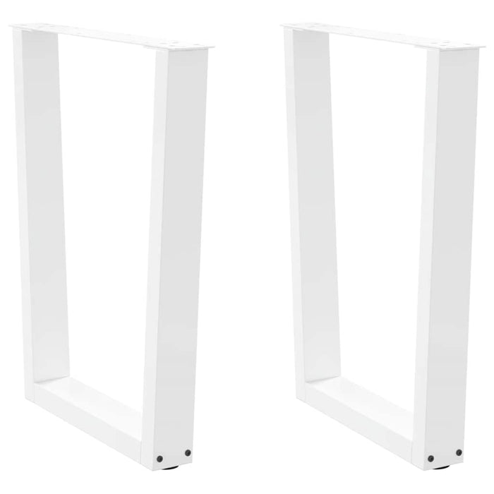 vidaXL Dining Table Legs V-Shape 2 pcs White 70x(72-73.3) cm Steel