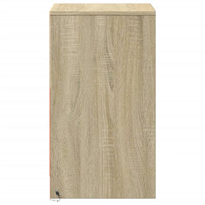 vidaXL Bedside Cabinet with LED Lights Sonoma Oak Engineered Wood