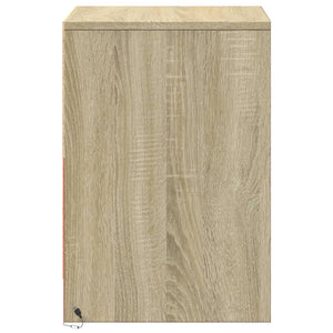 vidaXL Bedside Cabinets with LED Lights 2 pcs Sonoma Oak Engineered Wood