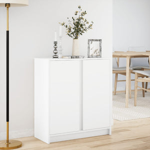 vidaXL Sideboard with LED White 77x34x85 cm Engineered Wood