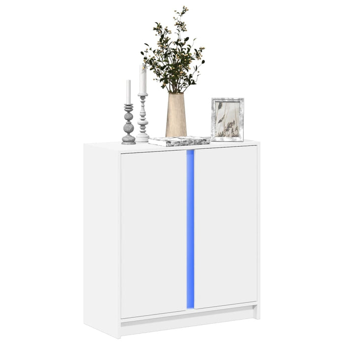 vidaXL Sideboard with LED White 77x34x85 cm Engineered Wood