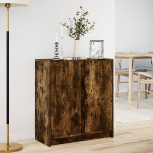 vidaXL Sideboard with LED Smoked Oak 77x34x85 cm Engineered Wood