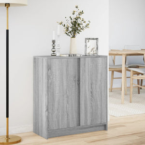 vidaXL Sideboard with LED Grey Sonoma 77x34x85 cm Engineered Wood