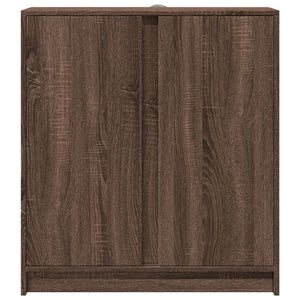 vidaXL Sideboard with LED Brown Oak 77x34x85 cm Engineered Wood