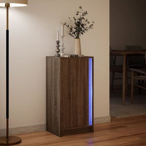 vidaXL Sideboard with LED Brown Oak 42.5x34x85 cm Engineered Wood