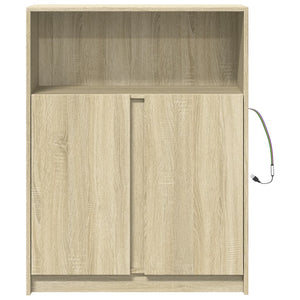 vidaXL Sideboard with LED Sonoma Oak 77x34x100 cm Engineered Wood