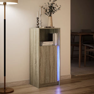 vidaXL Sideboard with LED Sonoma Oak 42.5x34x100 cm Engineered Wood