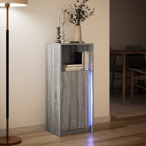 vidaXL Sideboard with LED Grey Sonoma 42.5x34x100 cm Engineered Wood