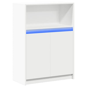 vidaXL Sideboard with LED White 72x34x100 cm Engineered Wood