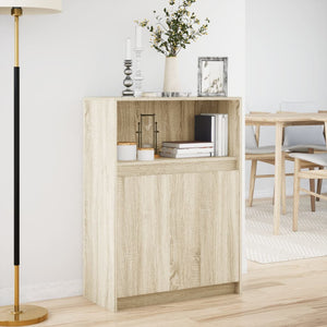 vidaXL Sideboard with LED Sonoma Oak 72x34x100 cm Engineered Wood