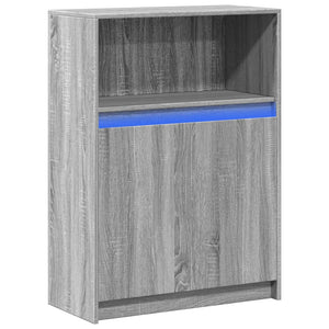 vidaXL Sideboard with LED Grey Sonoma 72x34x100 cm Engineered Wood