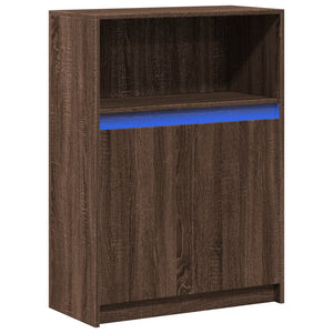 vidaXL Sideboard with LED Brown Oak 72x34x100 cm Engineered Wood