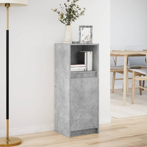 vidaXL Sideboard with LED Concrete Grey 38x34x100 cm Engineered Wood