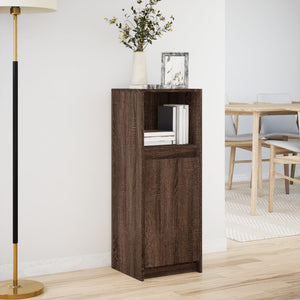 vidaXL Sideboard with LED Brown Oak 38x34x100 cm Engineered Wood