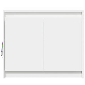 vidaXL Sideboard with LED White 72x34x61 cm Engineered Wood