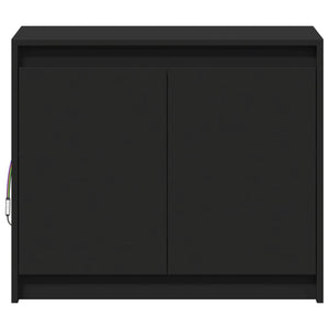 vidaXL Sideboard with LED Black 72x34x61 cm Engineered Wood