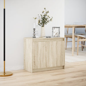 vidaXL Sideboard with LED Sonoma Oak 72x34x61 cm Engineered Wood