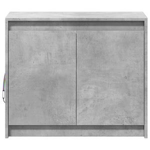 vidaXL Sideboard with LED Concrete Grey 72x34x61 cm Engineered Wood