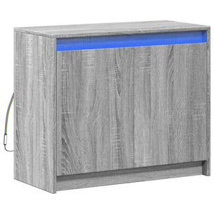 vidaXL Sideboard with LED Grey Sonoma 72x34x61 cm Engineered Wood