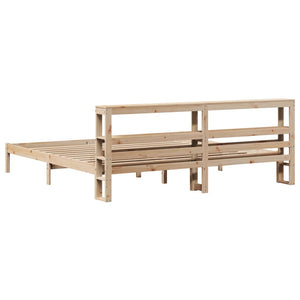 vidaXL Bed Frame without Mattress 200x200 cm Solid Wood Pine