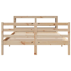 vidaXL Bed Frame without Mattress 140x190 cm Solid Wood Pine