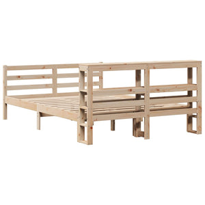 vidaXL Bed Frame without Mattress 140x190 cm Solid Wood Pine