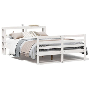 vidaXL Bed Frame without Mattress White 140x200 cm Solid Wood Pine