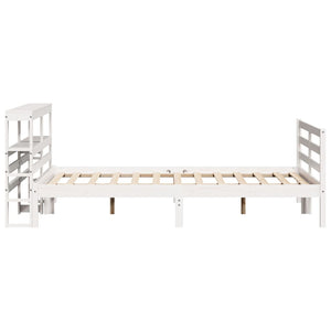 vidaXL Bed Frame without Mattress White 140x200 cm Solid Wood Pine