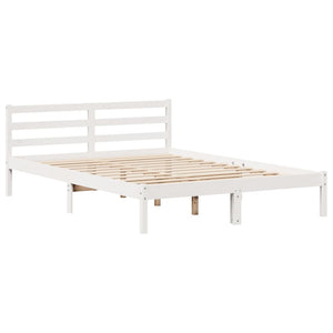 vidaXL Bed Frame without Mattress White 140x200 cm Solid Wood Pine