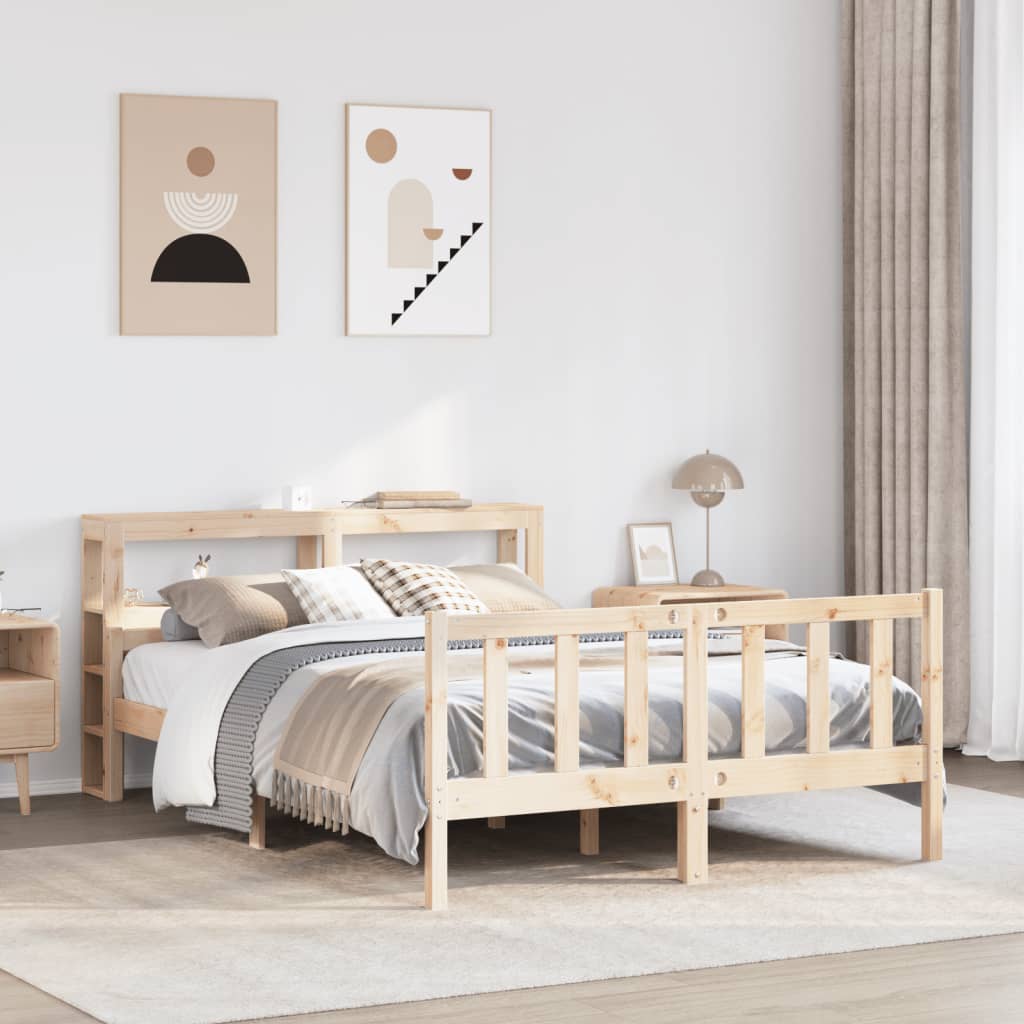 vidaXL Bed Frame without Mattress 160x200 cm Solid Wood Pine