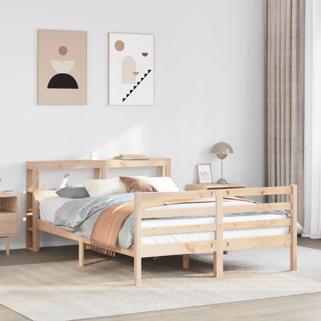 vidaXL Bed Frame with Headboard without Mattress 120x190 cm Small Double