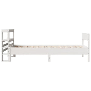 vidaXL Bed Frame without Mattress White 100x200 cm Solid Wood Pine