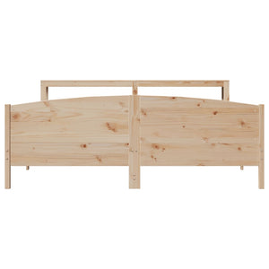 vidaXL Bed Frame without Mattress 180x200 cm Super King Solid Wood Pine