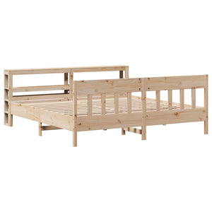 vidaXL Bed Frame without Mattress 180x200 cm Super King Solid Wood Pine