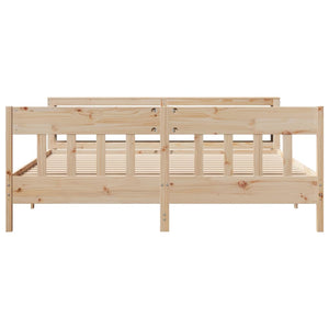 vidaXL Bed Frame without Mattress 180x200 cm Super King Solid Wood Pine