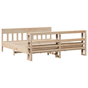 vidaXL Bed Frame without Mattress 180x200 cm Super King Solid Wood Pine