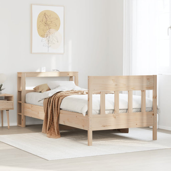 vidaXL Bed Frame without Mattress 100x200 cm Solid Wood Pine