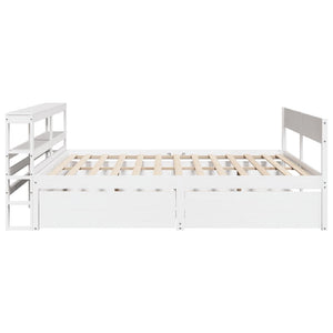 vidaXL Bed Frame without Mattress White 180x200 cm Super King Size Solid Wood Pine