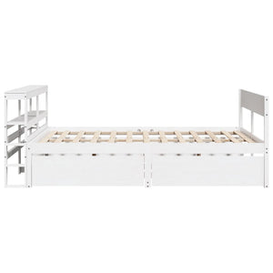 vidaXL Bed Frame without Mattress White 140x200 cm Solid Wood Pine