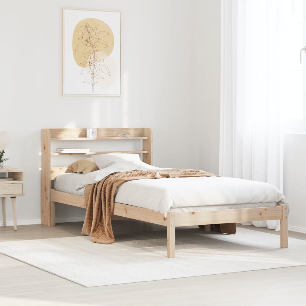 vidaXL Bed Frame without Mattress 100x200 cm Solid Wood Pine