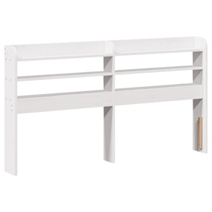 vidaXL Bed Frame without Mattress White 150x200 cm King Size Solid Wood Pine