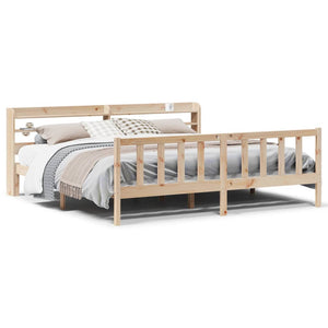 vidaXL Bed Frame without Mattress 180x200 cm Super King Solid Wood Pine