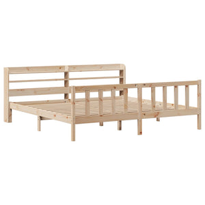 vidaXL Bed Frame without Mattress 180x200 cm Super King Solid Wood Pine