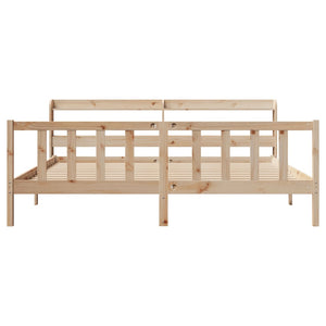 vidaXL Bed Frame without Mattress 180x200 cm Super King Solid Wood Pine