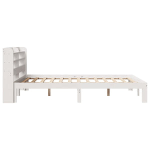 vidaXL Bed Frame with Headboard without Mattress White 120x200 cm