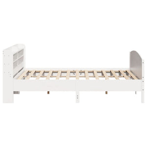 vidaXL Bed Frame without Mattress White 180x200 cm Super King Solid Wood Pine