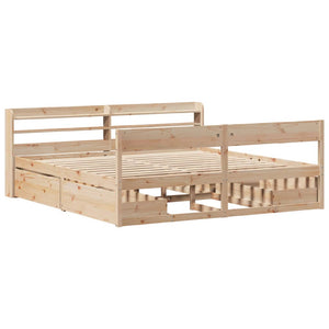 vidaXL Bed Frame without Mattress 200x200 cm Solid Wood Pine