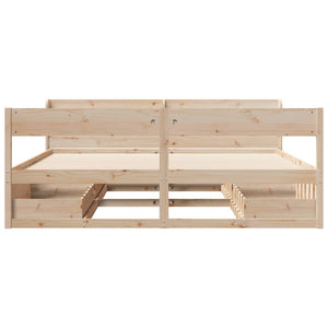 vidaXL Bed Frame without Mattress 200x200 cm Solid Wood Pine