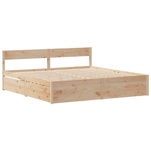 vidaXL Bed Frame without Mattress 200x200 cm Solid Wood Pine