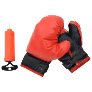 vidaXL Punching Ball Set with Gloves and Pump Adjustable Height 81-122 cm